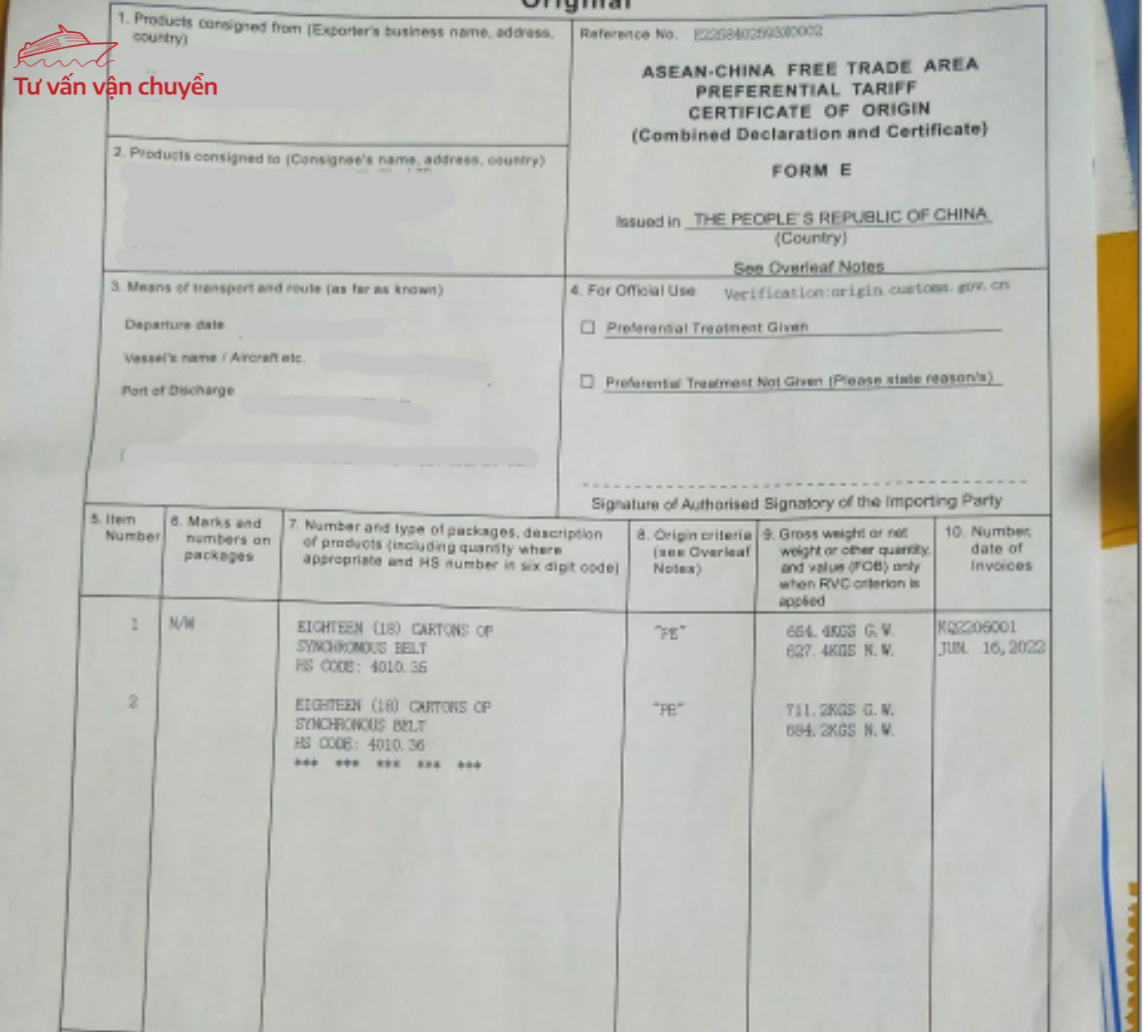 Dịch Vụ Xin Cấp C/O (Form A, B, D, E…) - Tư Vấn Vận Chuyển